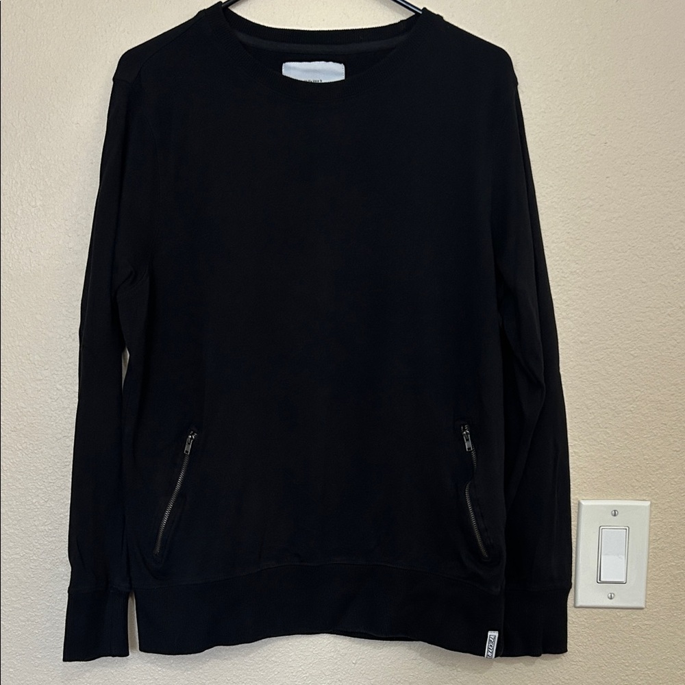 Men's black crewneck sweatshirt